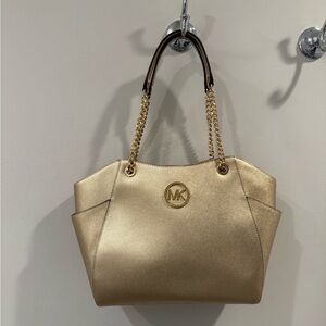 NWT Michael Kors Shimmering Gold Tote